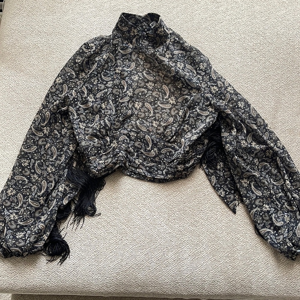 Zara Fringe Paisley Top